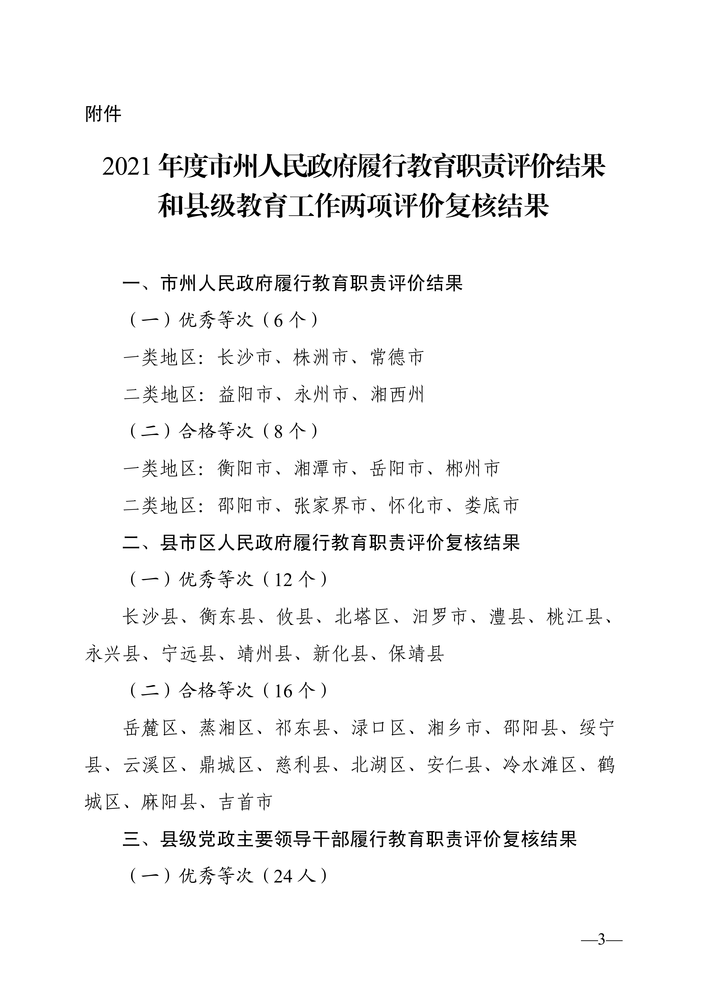 关于2021年度市州人民政府履行教育职责评价结果和县级教育工作两项评价复核结果的通报（湘政教督〔2022〕2号）_02